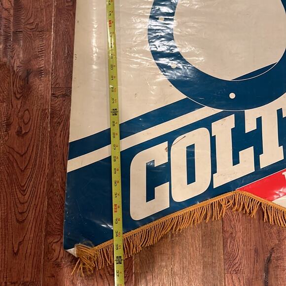 Vintage 94 Budweiser Indianapolis Colts Wall Hanging Fringe - Picture 5 of 7